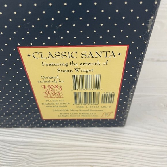 Lang & Wise Classic Santa Merry Round Snowman Set Susan Winget 1st Edition 1998 - Picture 6 of 16